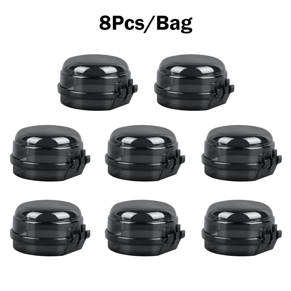 Set of 8 Gas Stove Knob Covers Plastic Safety Protects Cookware for All Ovens