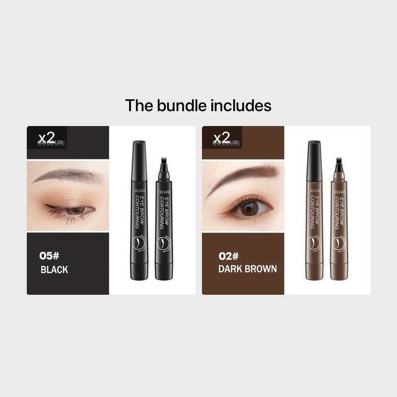 Waterproof Microblading Eyebrow Pencil with Micro-Fork Tip for Natural Makeup