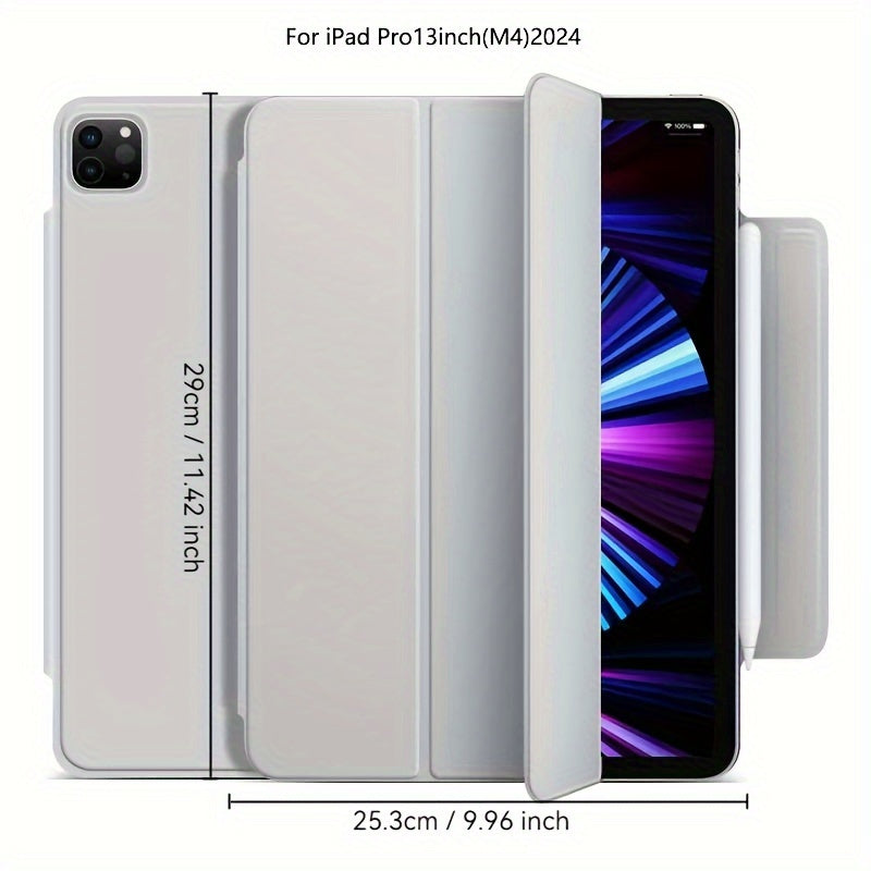 iPad Mini 6, Air 4/5, Pro 11 2022, Air 6 11inch 2024 uchun sun'iy charm aqlli qop. Qalam ushlagichi, kuchli magnit yopilishi va ultra ingichka dizayni bilan egiluvchan qattiq qopqoqni o'z ichiga oladi.