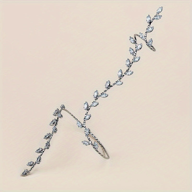 Water Diamond Finger Bracelet with Connected Design Stylish and Versatile