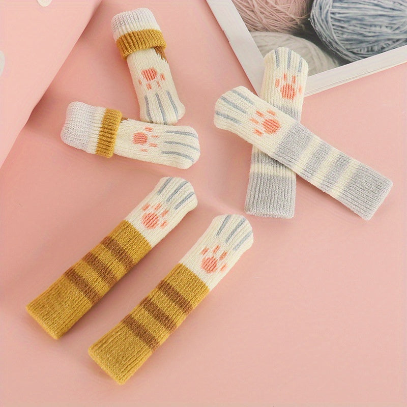 Velvet Door Handle Protector Wall Bumper Guard Anti-Collision Pad Long Knit