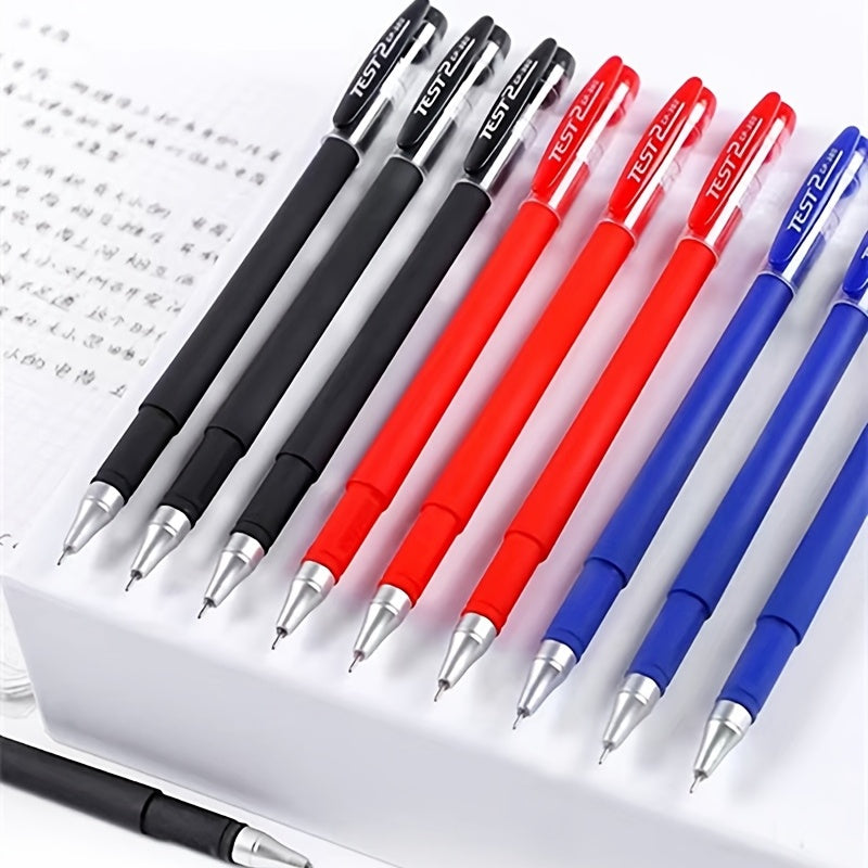 10-Piece Gel Pen Set for Students Office School Includes Red Black Water Carbon