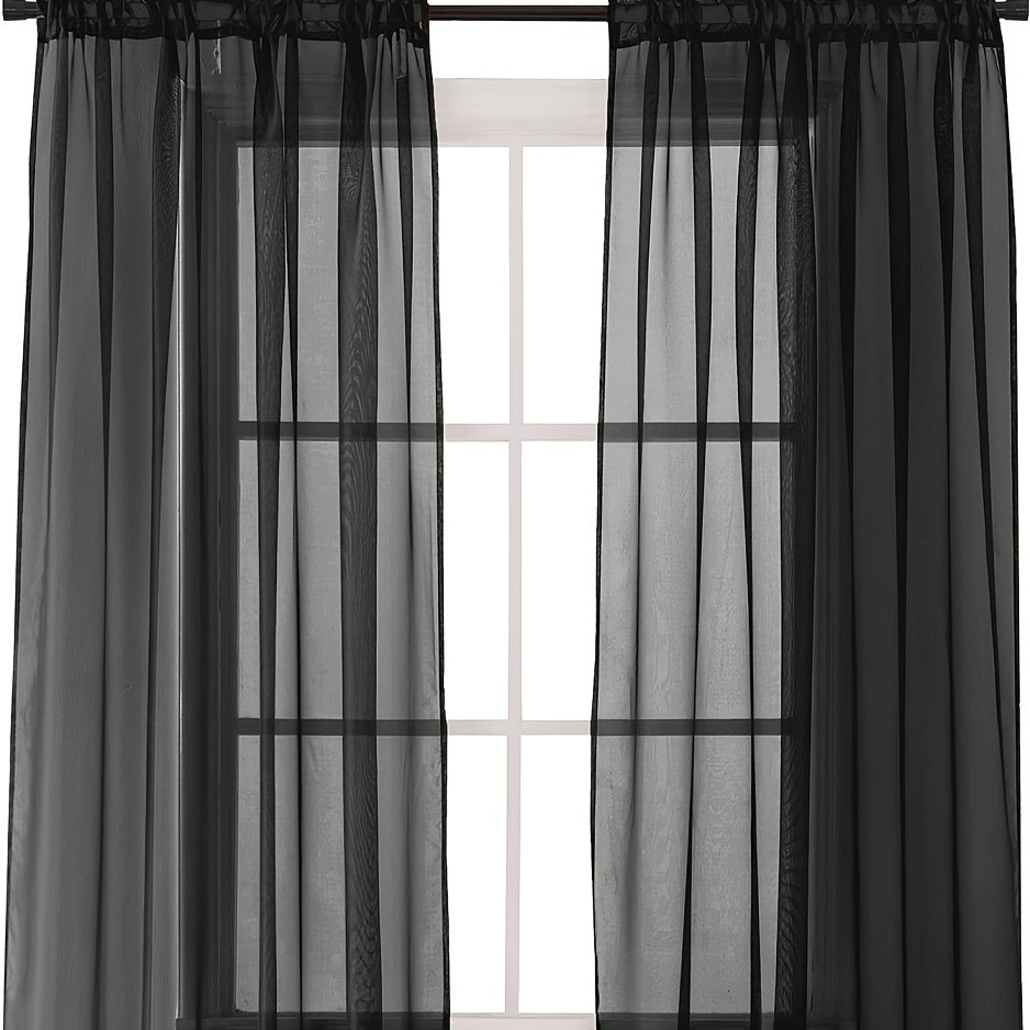 Sheer Curtain Panels with Rod Pocket for Bedroom Living Room Office Kitchen