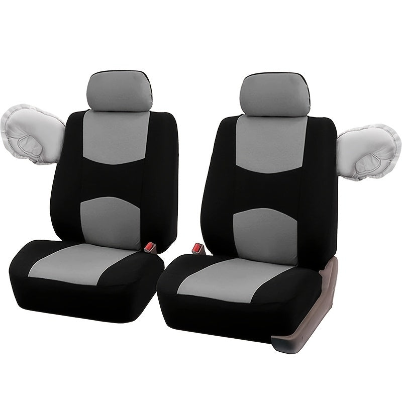 Universal Car Front Seat Covers Polyester Multi-Color Protective Cushion