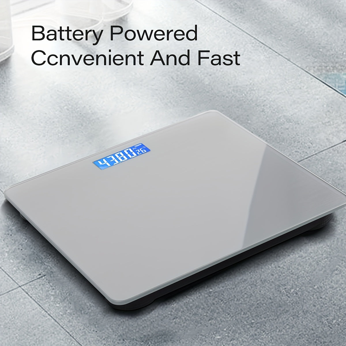 HOTU 1 dona Aqlli Uy O'lchagichi LCD displey, harorat ko'rsatkichi va maksimal yuklama 0.1 lbs (400 lbs/180 kg) ga aniqlik bilan. Batareya kiritilmagan.