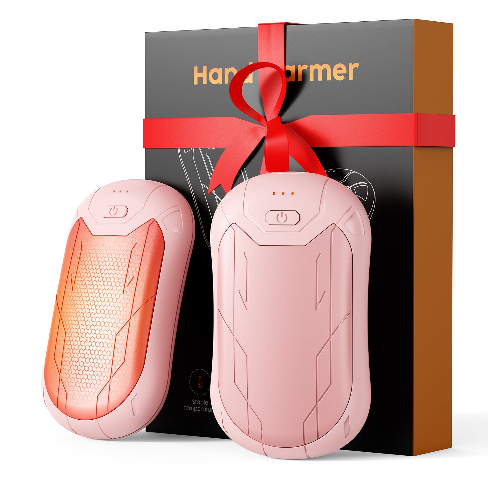 Portable Hand Warmer with Dual-Sided Heating, USB-C Rechargeable, 3 Heat Levels