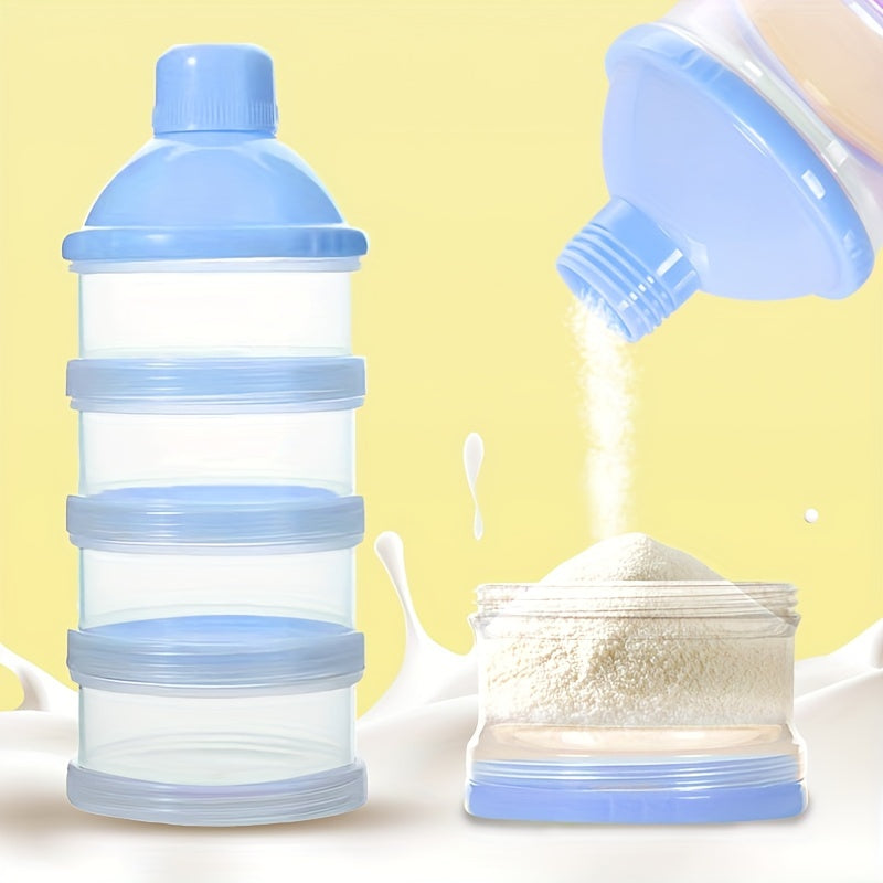 Baby Feeding Dispenser with 4 Layers, 30g or 60g Capacity, Portable Milk Powder Storage