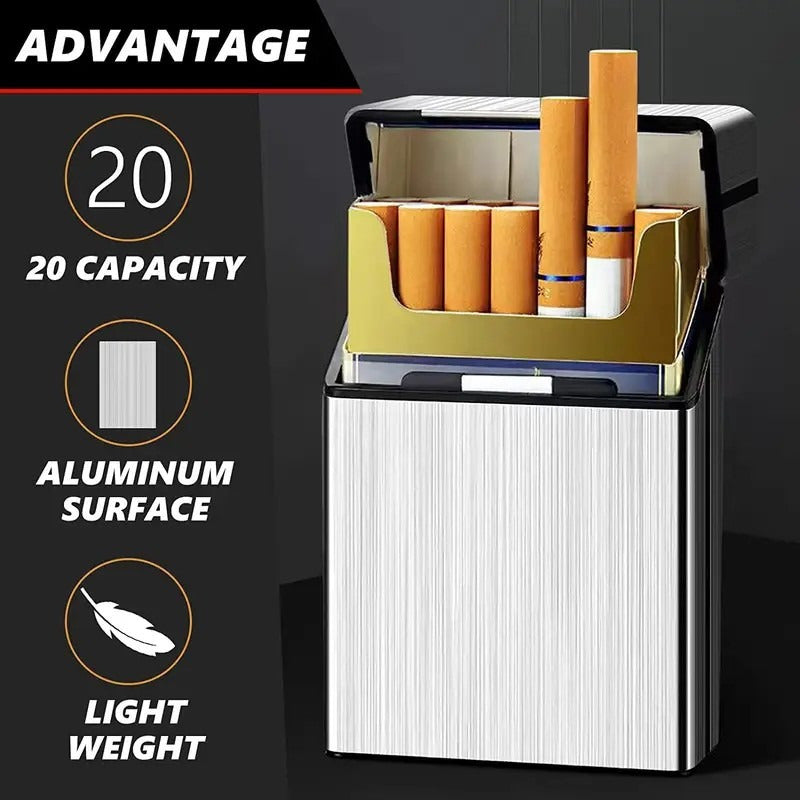 Aluminum Cigarette Case with Magnetic Closure Scratch-Resistant Pocket-Friendly for Travel and Gifting