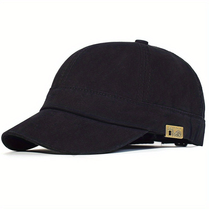 Vintage Soft Cotton Dad Hat for Men and Women Black with Gold Logo Adjustable Low Profile Baseball Cap