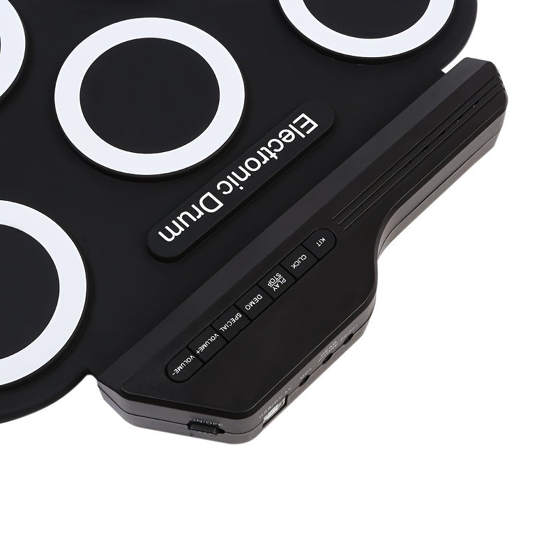 Ручной силиконовый складной барабан, портативный USB электронный барабан для хип-хопа и джаза. Требуются внешние колонки для звука. С праздником Курбан-байрам!