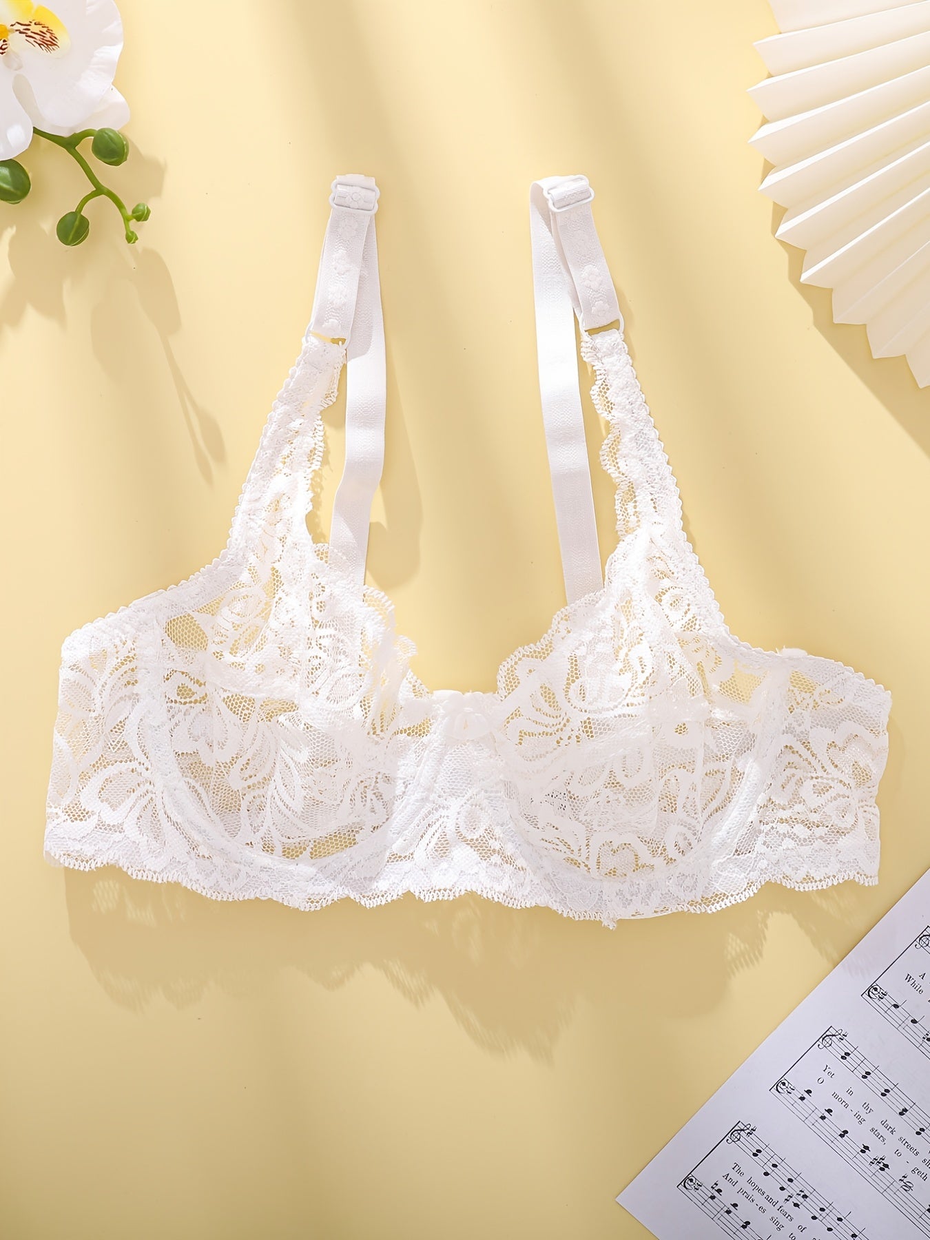 Women's Floral Lace Underwire Bra Lingerie for Women