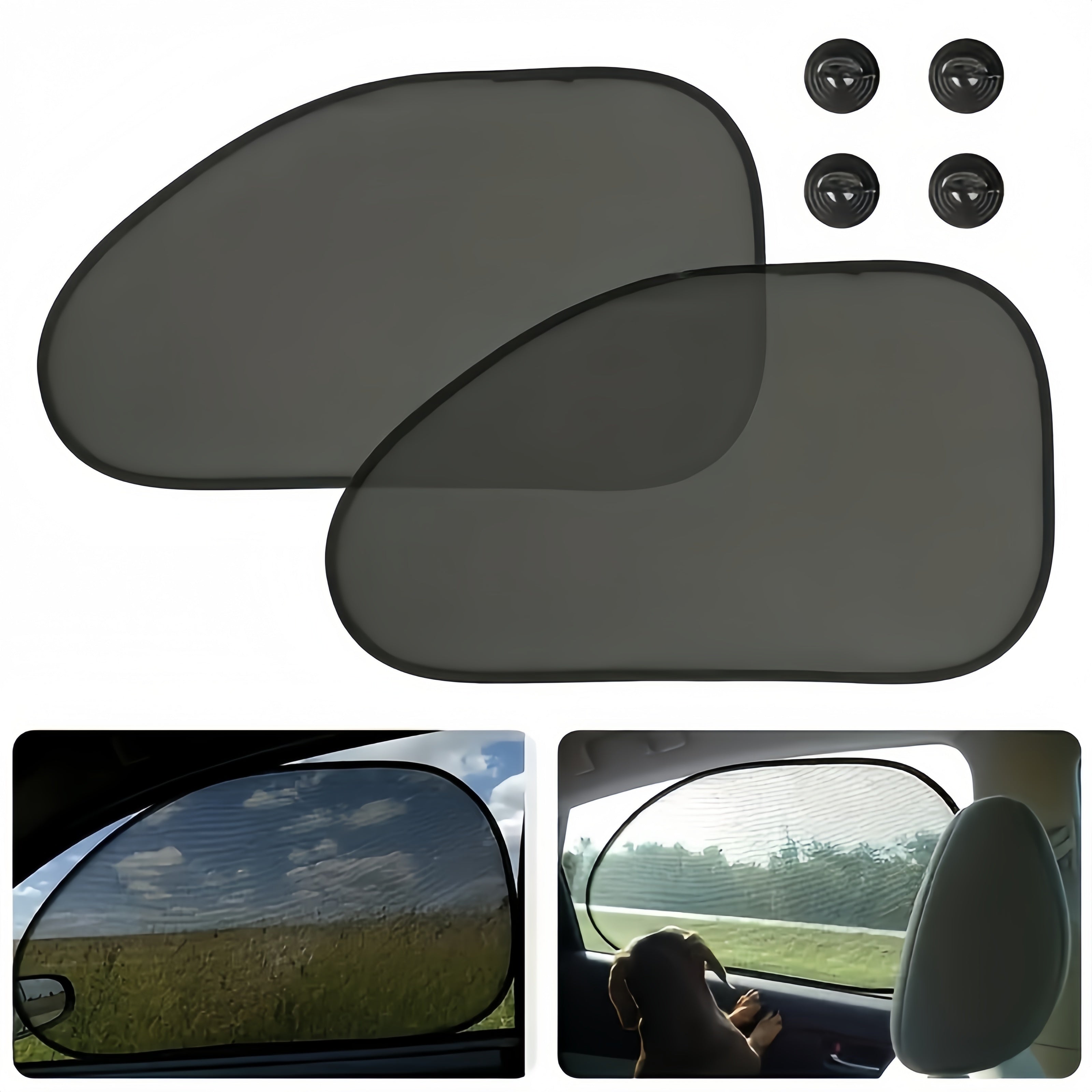 2 piezas de parasoles para coche protección UV reducción de deslumbramiento cortinas para ventanas