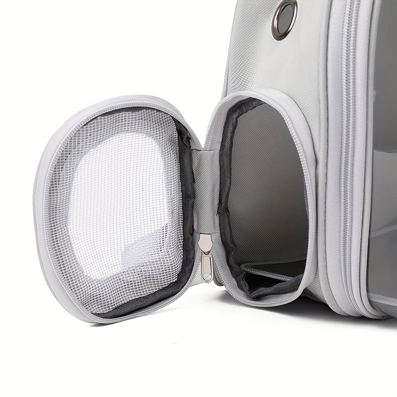 See-Through PVC Cat Carrier Backpack with Breathable Space Capsule Design