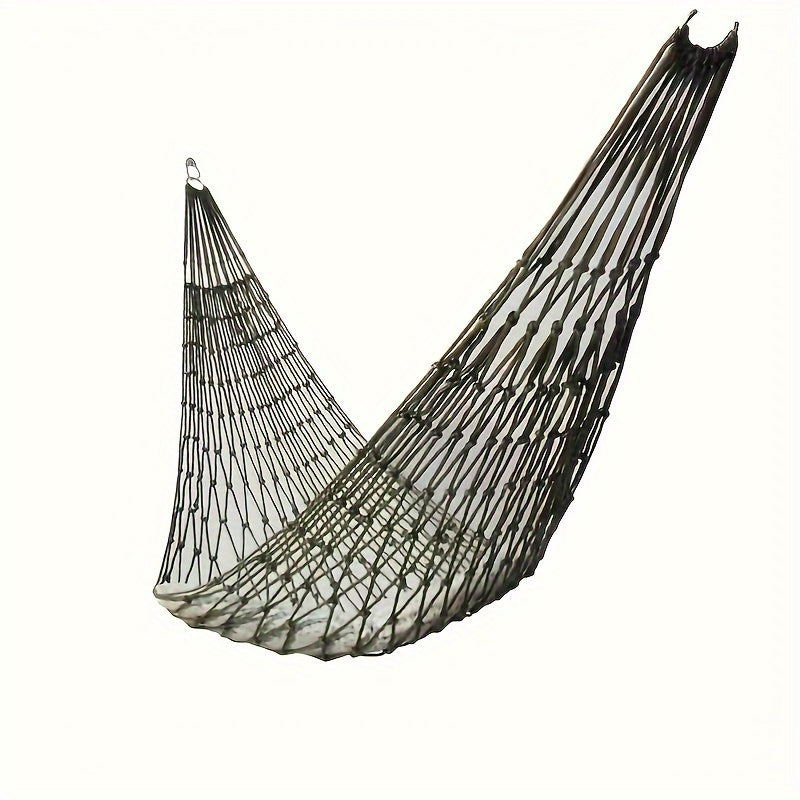 Portable Nylon Hammock Net with Hooks for Camping Beach Garden Outdoor Use