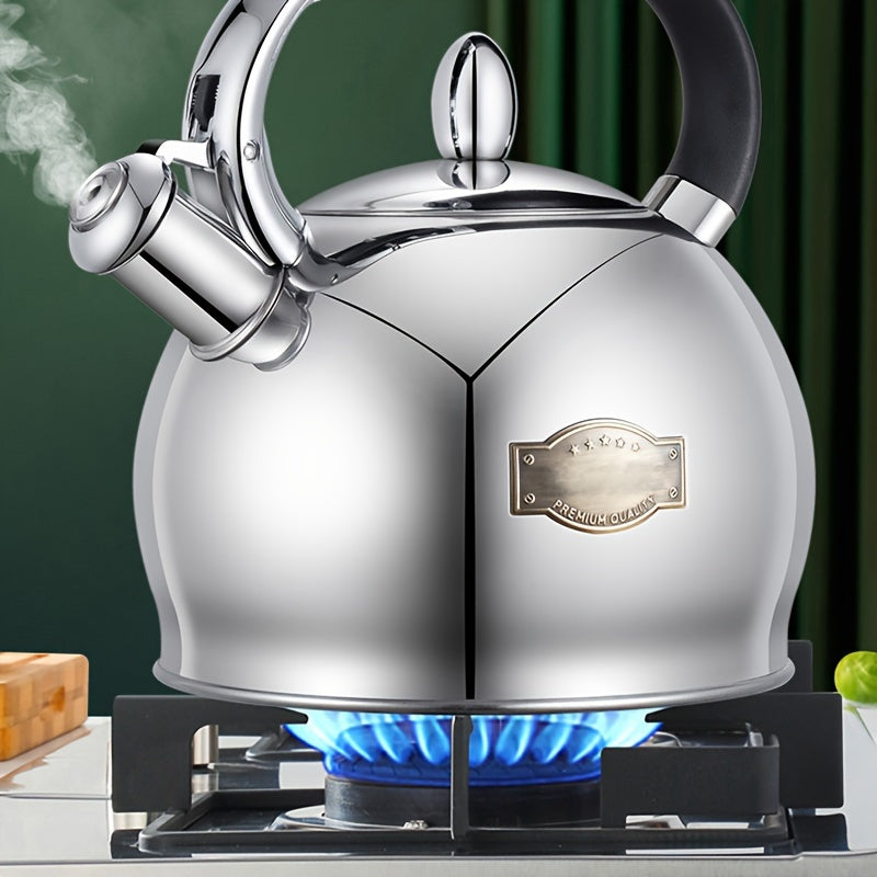 Большая ёмкость 3L нержавеющая стальная свистящая чайник с легким наливом одной кнопкой и 5-слойным композитным дном для газовых и индукционных плит