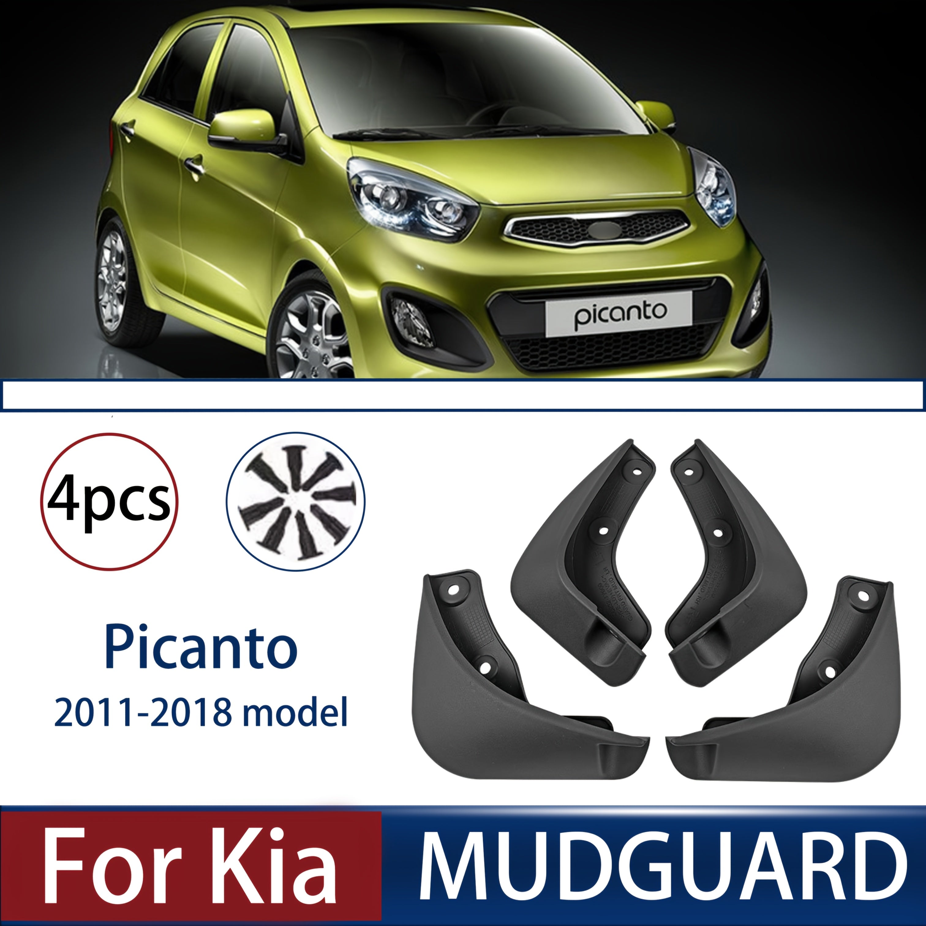 Car Fender Accessories for Kia Picanto 2011-2018 Non-Destructive Installation Set