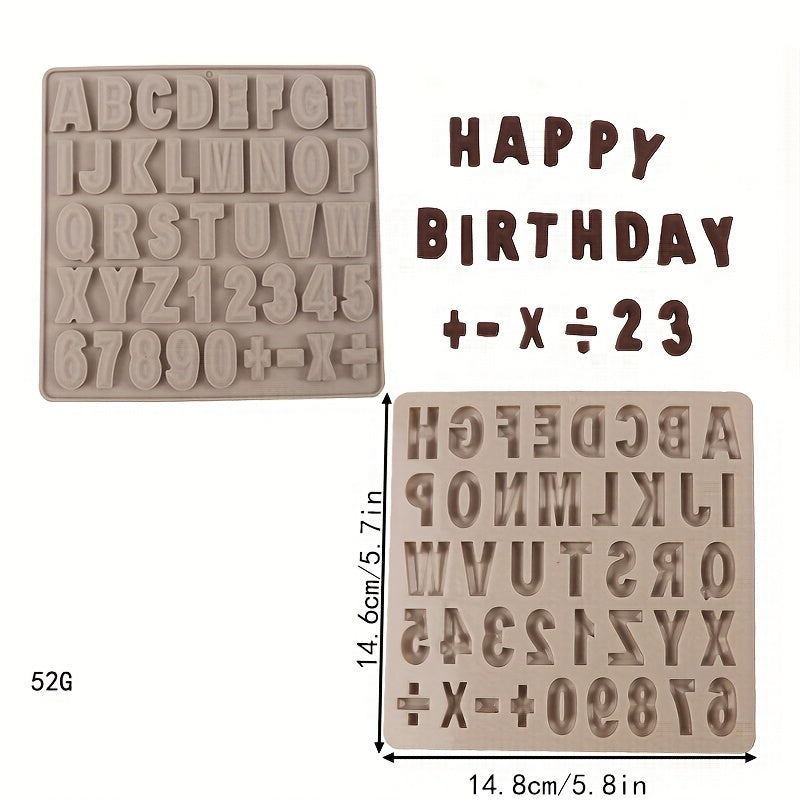 3D Art Letters Silicone Mold for Baking Cakes Fondant Chocolate Clay