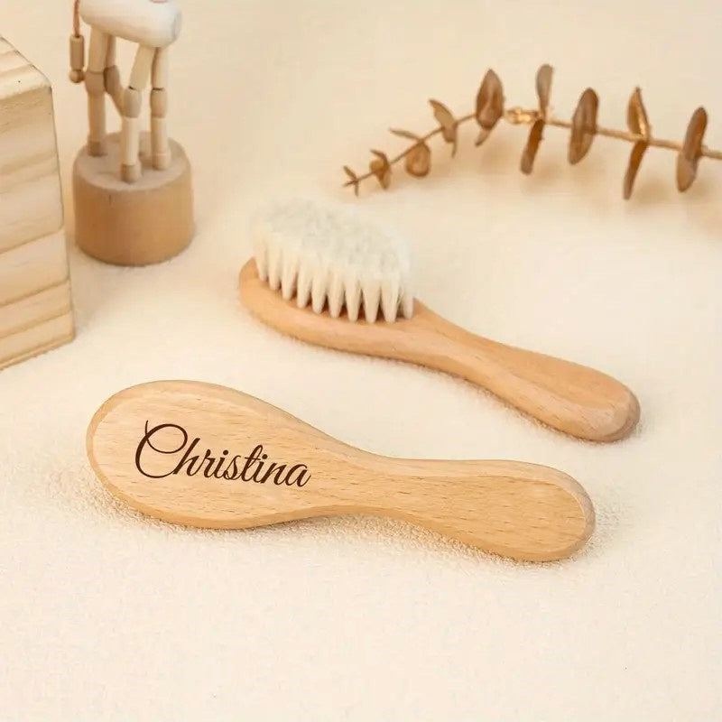 Baby GirlBoy Personalized Engraved Hairbrush Baby Shower Gift Keepsake