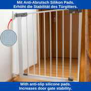 Set of 4 White Rubber Gate Wall Protectors for Pet and Safety Gates