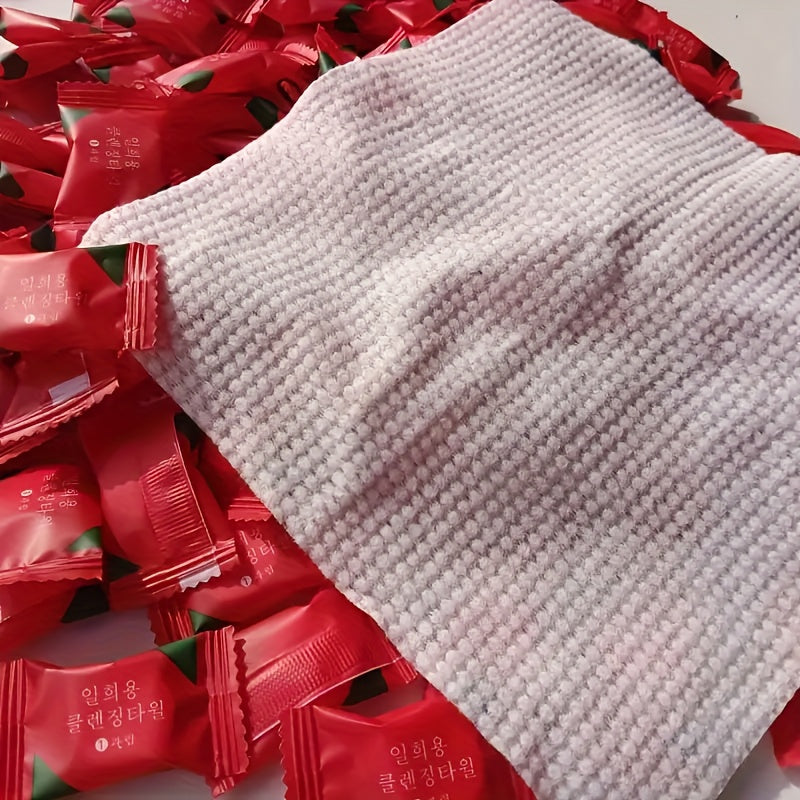 50 Compressed Round Face Cloths for Travel Makeup Removal and Facial Cleansing