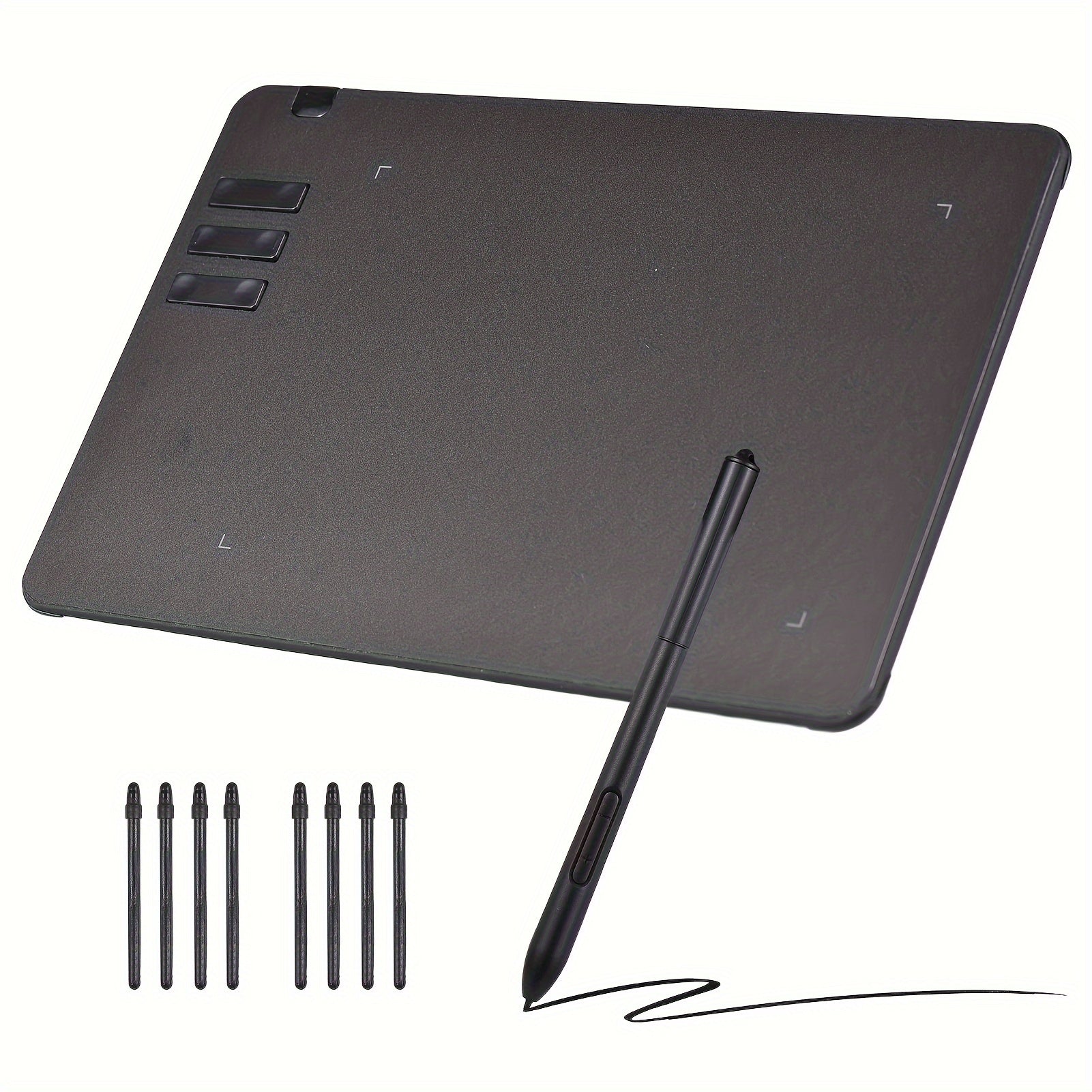 Graphics Drawing Tablet with Pen 16.99x10.69cm Active Area USB Compatible with Android Mac Windows No Battery