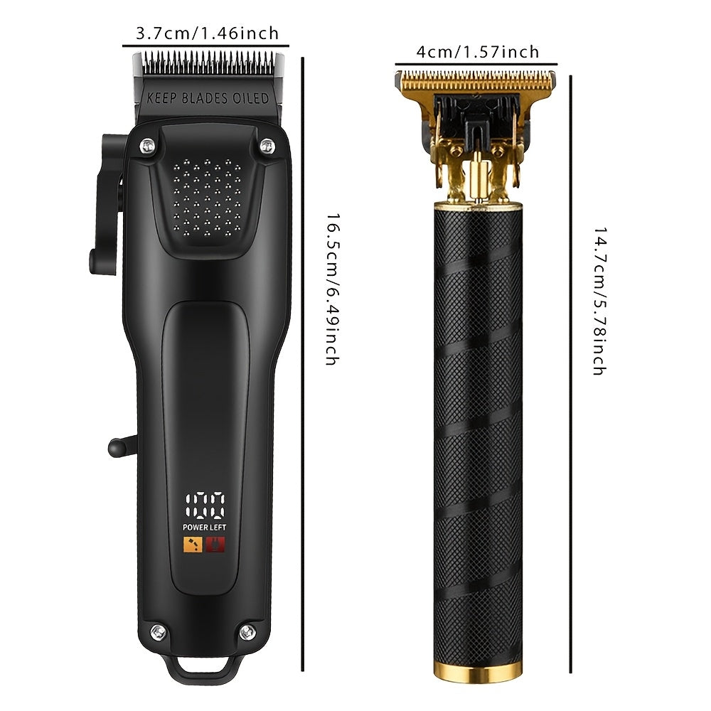 USB Rechargeable Hair and Beard Trimmer Set with Lithium Battery and Accessories