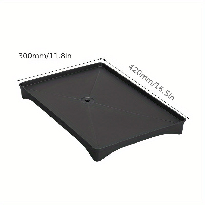 Black Kitchen Tray with Sink Drain Dishwasher Safe Moisture Resistant