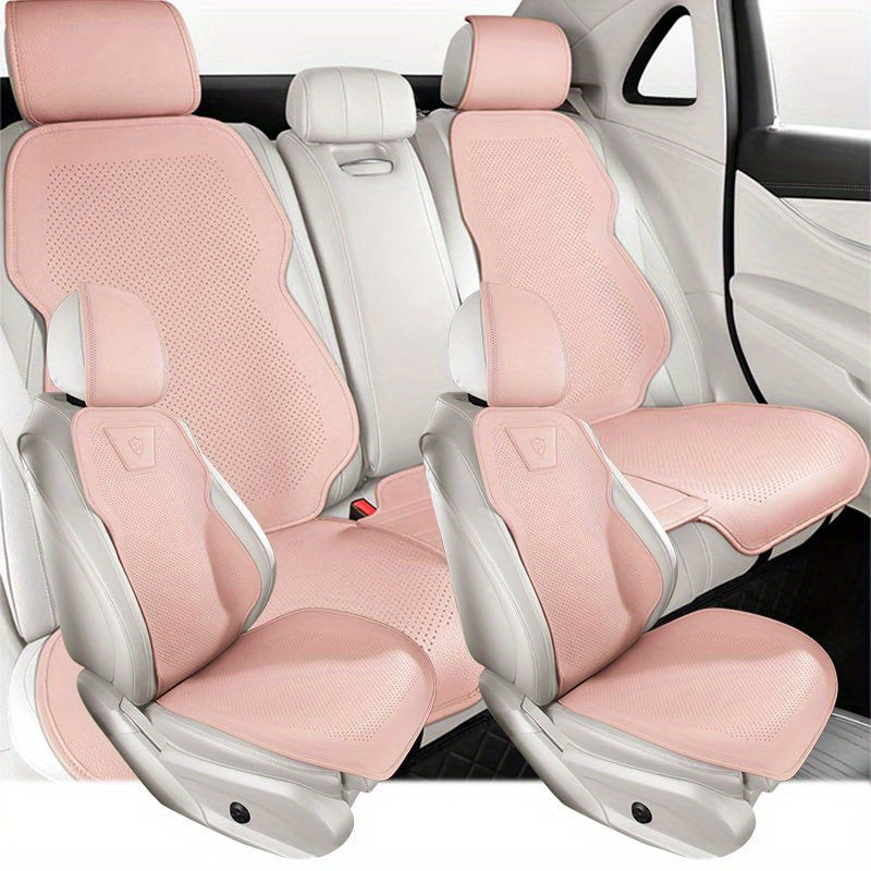 Универсальный дышащий чехол для автомобильного сиденья из PU-кожи для автомобилей на 4 человека