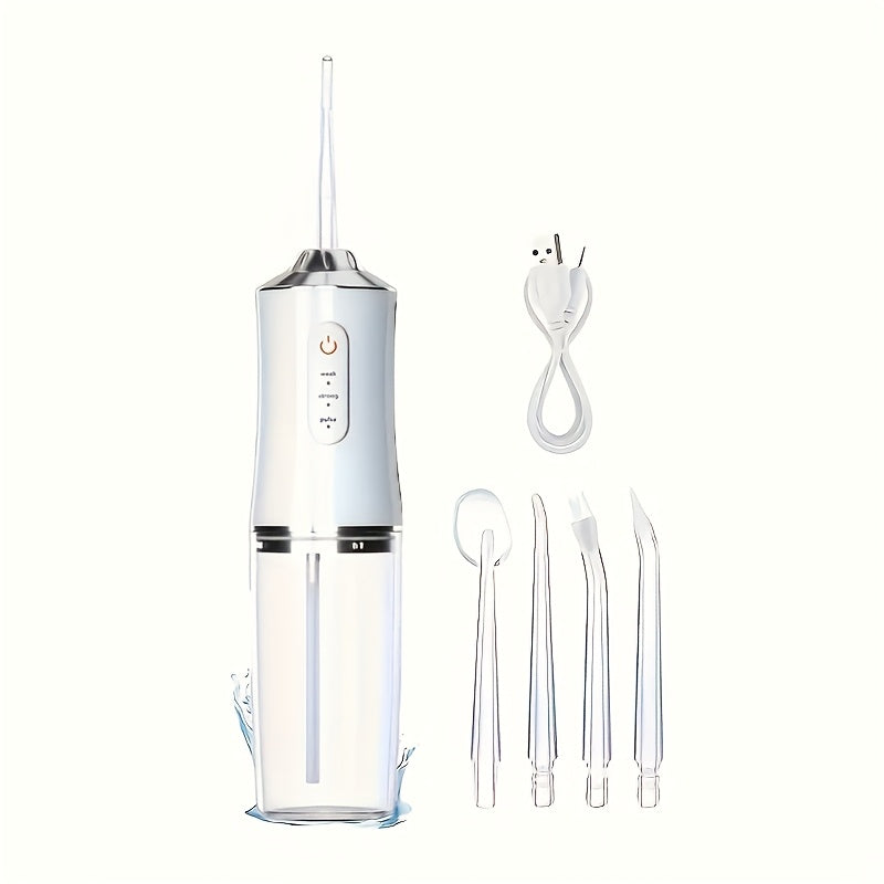Erkaklar va ayollar uchun portativ elektr tish tozalash, 4 ta nozzli og'iz parvarishi