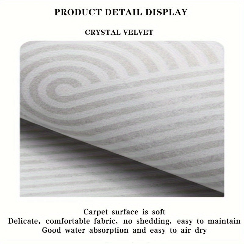 Pebble Design Floor Mat Non-Slip Washable Stain-Resistant Polyester