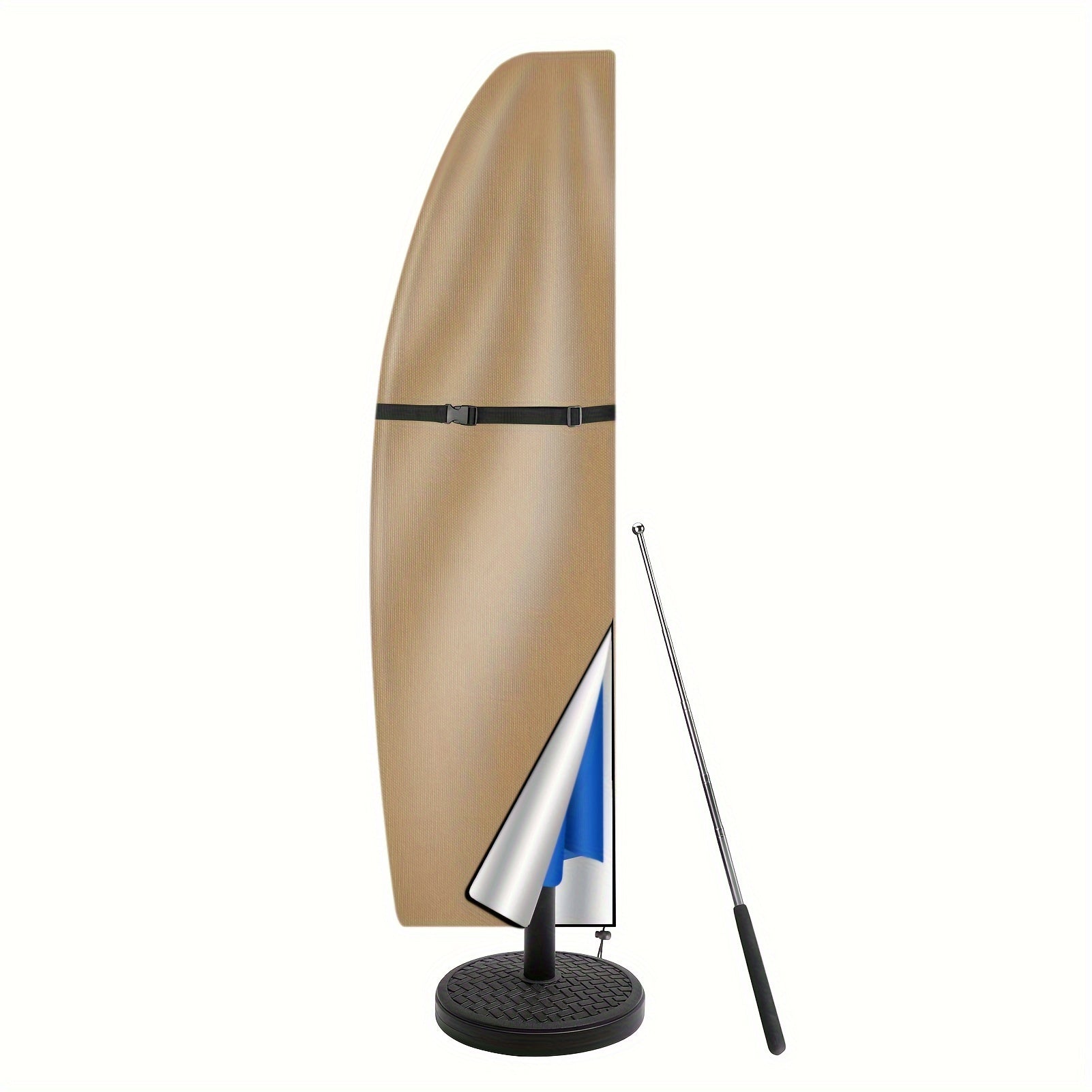 Funda de paraguas de poliéster duradero para paraguas de 228.6-396.24 cm de tamaño, con varias opciones de tamaños y colores