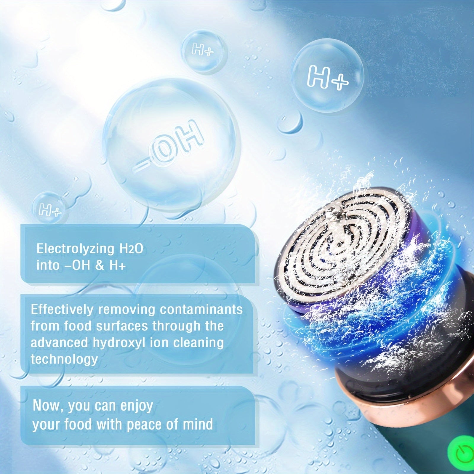 Kuchuk uchun simsiz meva va sabzavot tozalagichi, ko‘k