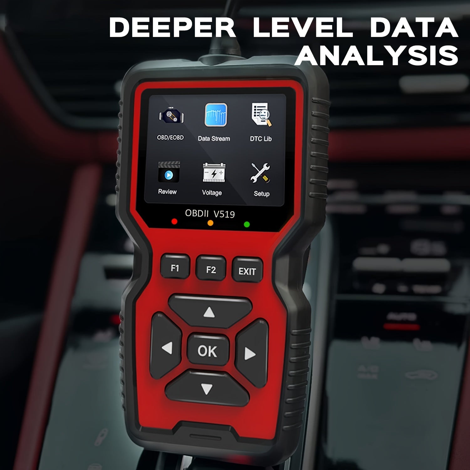OBD2 Scanner Diagnostic Tool for Check Engine Light Live Data Emissions Test Compatible with Most Vehicles