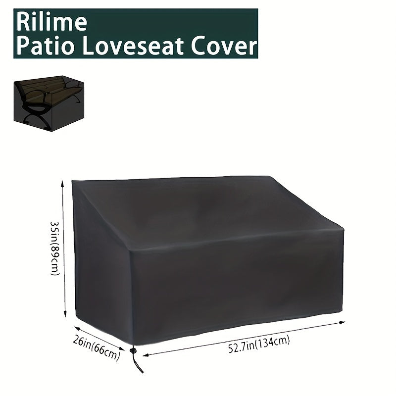 Waterproof Outdoor Furniture Cover for Garden Loveseat Patio Beach Chairs Black Dustproof UV Resistant