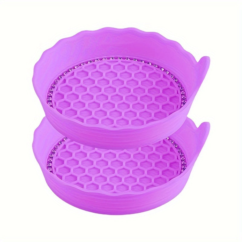 2 Pack Crystal Rhinestone Car Cup Coasters Non-Slip Easy-Clean Drink Holders