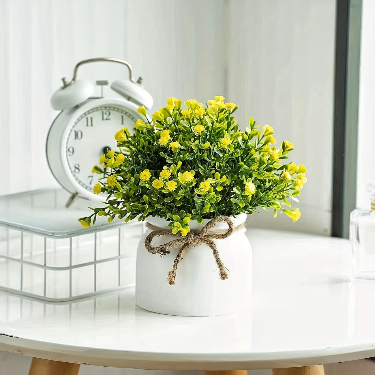 2 комплекта искусственных горшечных лаванды в макаронных горшках для внутреннего и наружного декора.