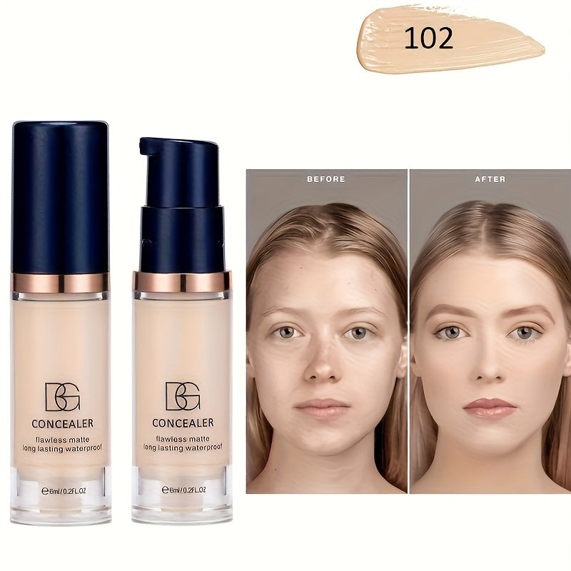 Mujeres Viaje Mini Corrector Base de Maquillaje a Prueba de Agua Tono Oscuro