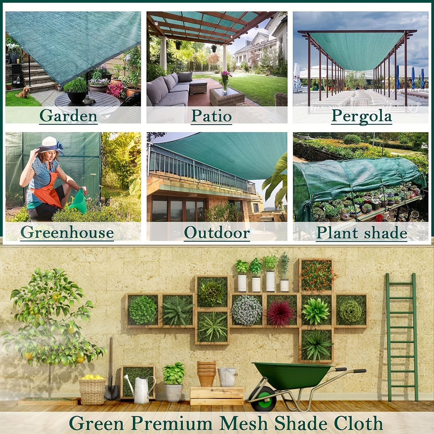 Privacy Fence Screen Mesh for Garden Balcony Yard UV Block Shade Cover 81-90%