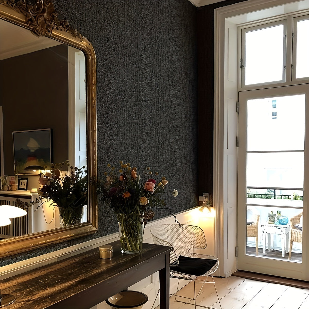 Crocodile Pattern Self-Adhesive Waterproof Wallpaper Thick Detachable DIY Room Decor