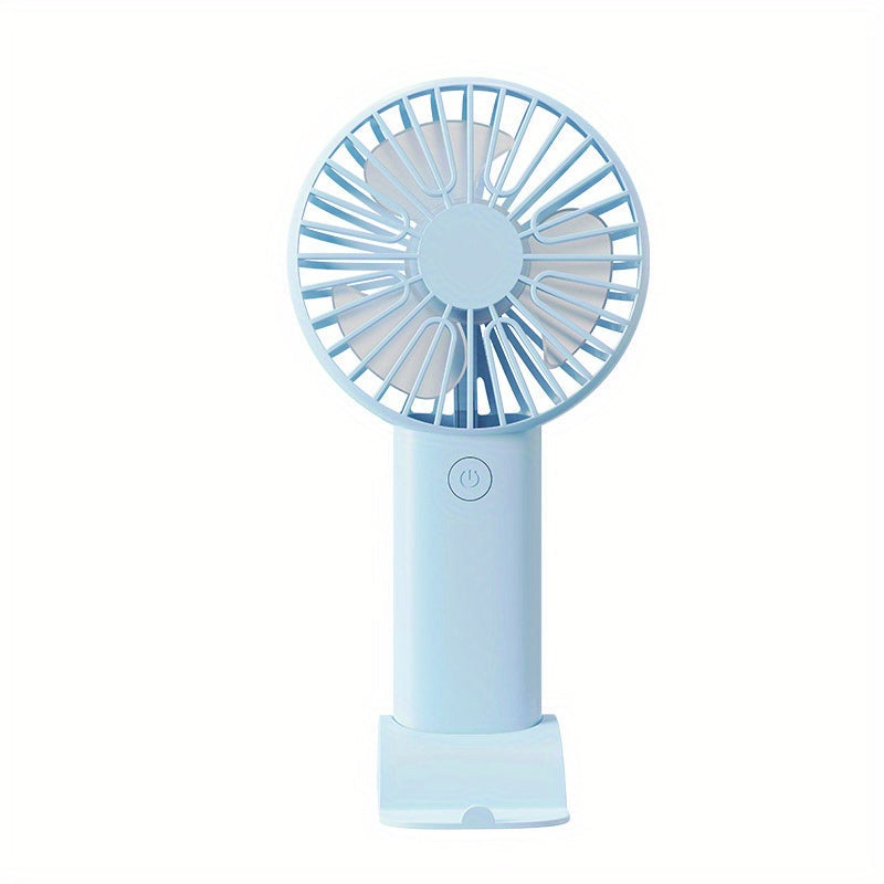 Portable USB Mini Fan White Blue Pink Touch Control Rechargeable for Travel Camping