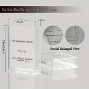 Acrylic Transparent Book Vase Decorative Holder Aesthetic Room Decor Without Flowers