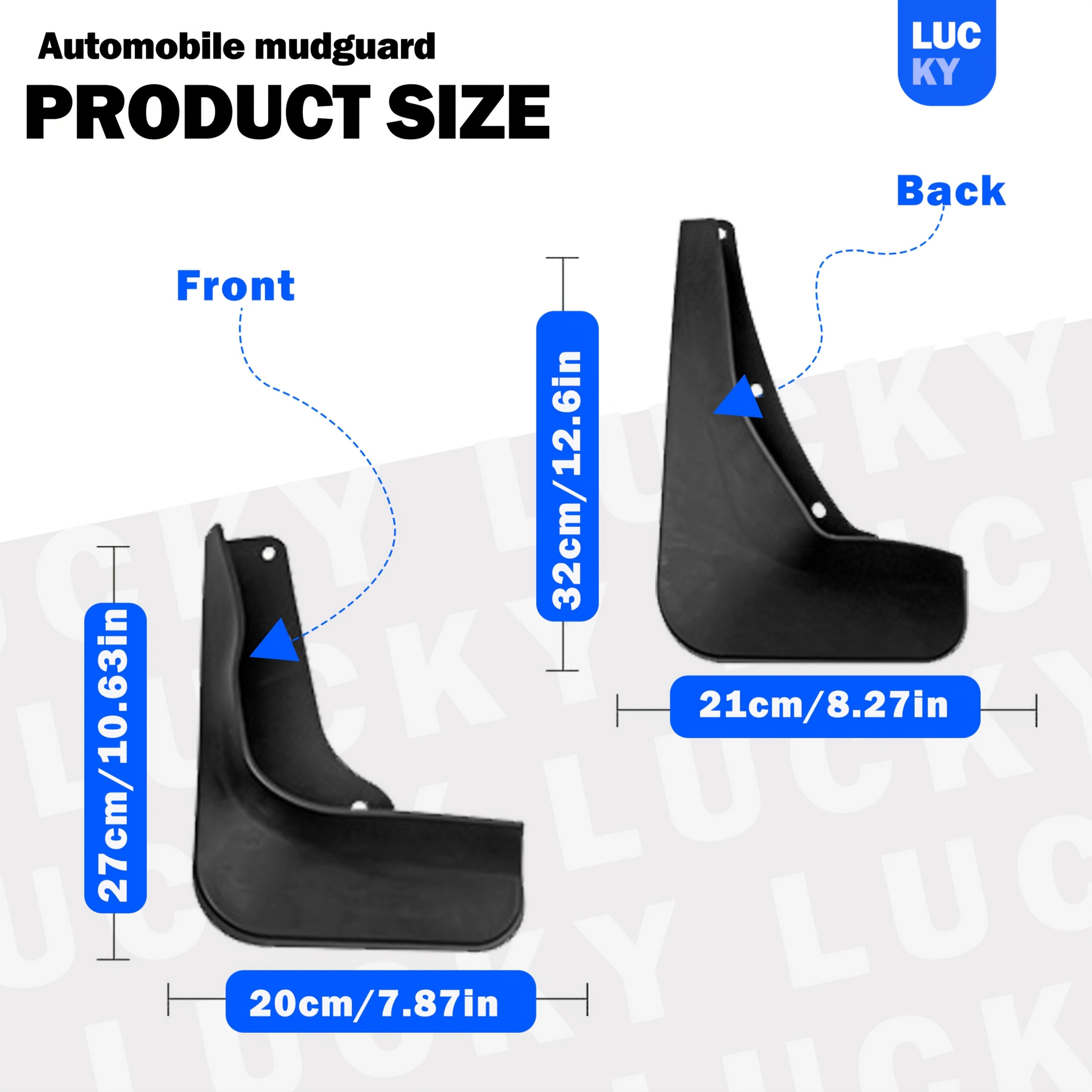 Juego de 4 guardabarros de barro negros para SUV compacto 2023, delantero y trasero