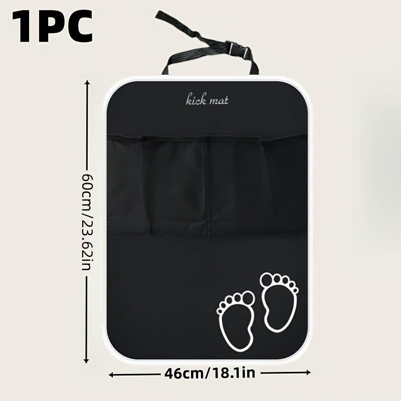 Protector de respaldo para asiento de coche, tela Oxford, anti-arañazos, organizador para patadas