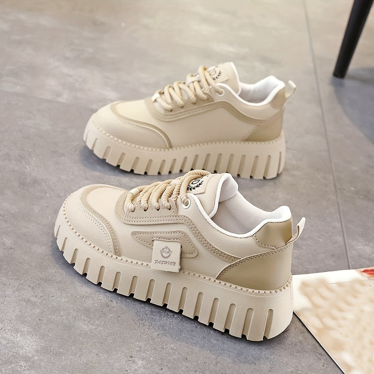 Women's Casual Sneakers Low Top Lace-Up Lightweight Rubber Sole Fabric Insole All-Season