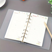 Transparent Twill PP Binder Shell A6 A5 B5 with 5 or 6 Holes