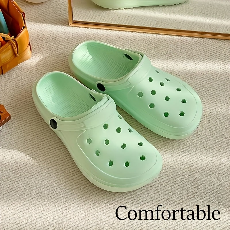 Ayollar uchun nafas oladigan EVA platformali klogslar, oddiy rangli mulyalar, plyaj va ochiq havoda foydalanish uchun