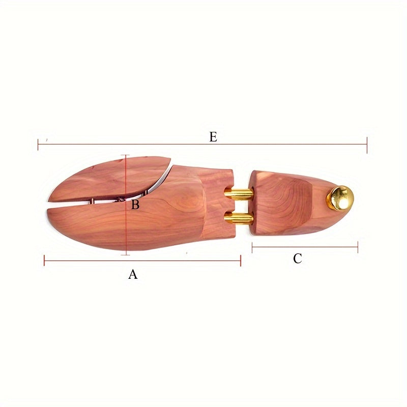 2 Pairs Cedar Wood Ankle Strap Shoe Accessories Natural Wood Gold Hardware