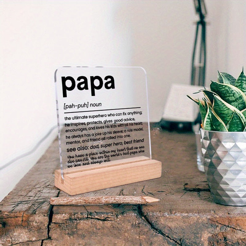 Grandfather Desk Decor Plaque Gift for Grandpa from Grandkids Birthday Father's Day Christmas