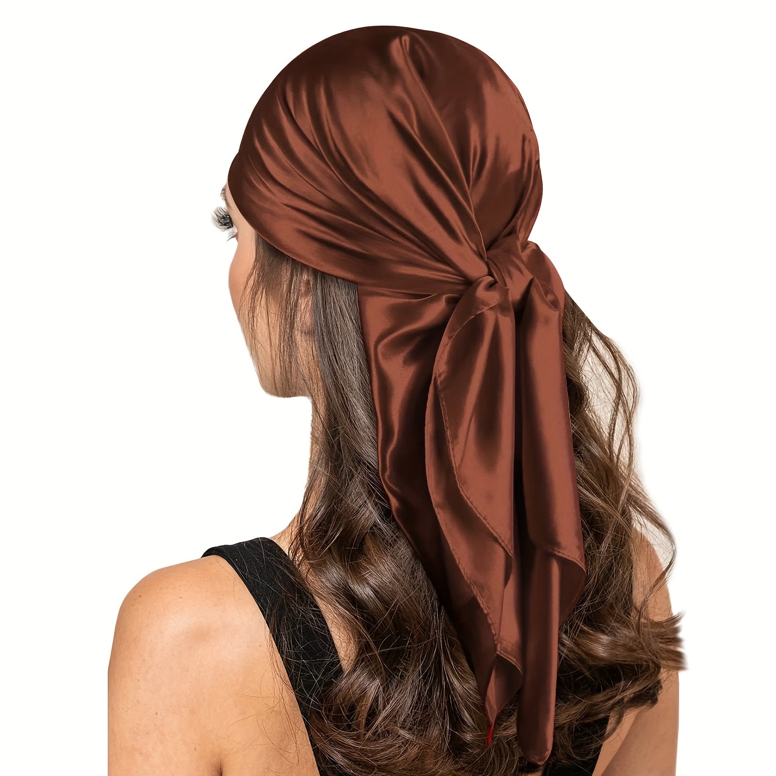 Square Satin Headscarf 89.99cm Casual Hair Wrap for Sleeping and Styling