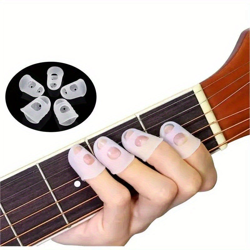 10-Pack Silicone Guitar Finger Protectors Set for Beginners and Repair